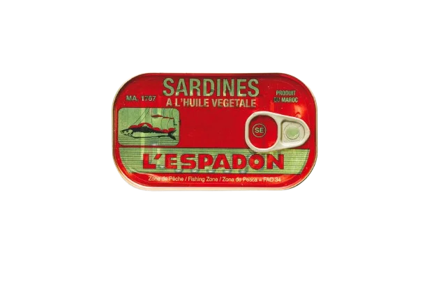 SARDINES L ESPADON VEGETALE 125GR