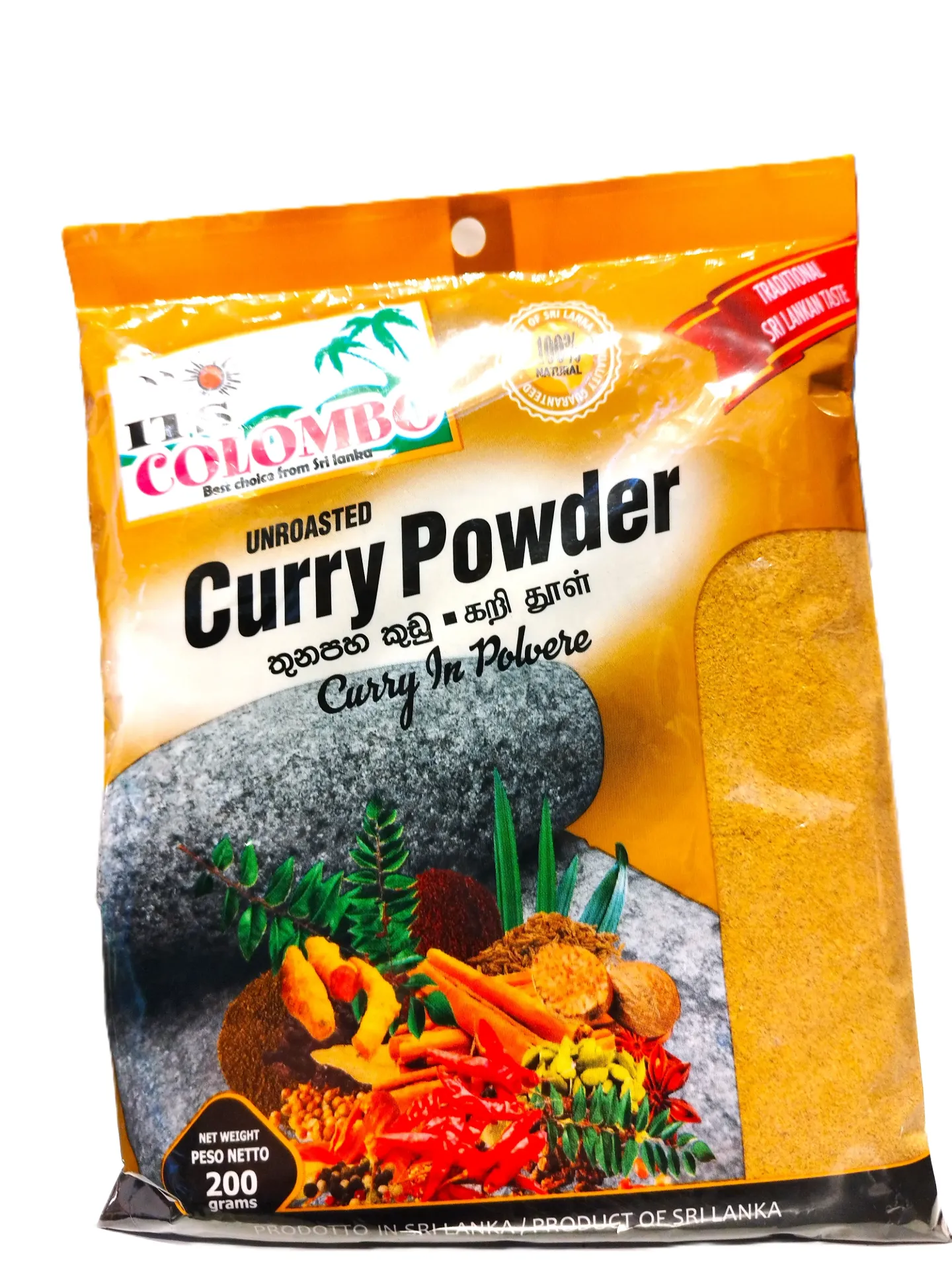 UNROASTED CURRY POWDER ITS COLOMBO 200G