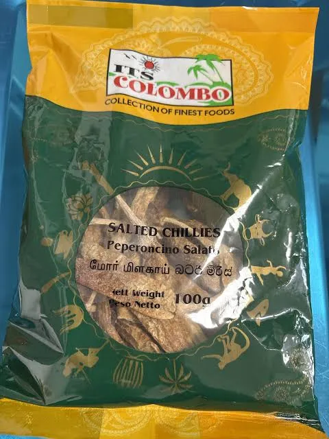 SALTED CHILLIES ITS COLOMBO 100G