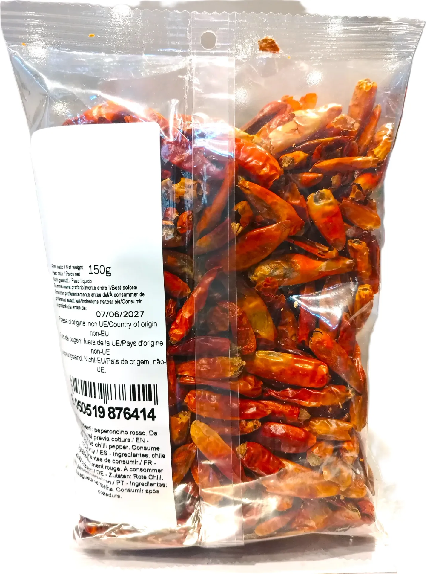 CHILLIES WHOLE EXTRA HOT ALIBABA 150GR