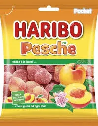 POCKET HARIBO PESCHE 80G