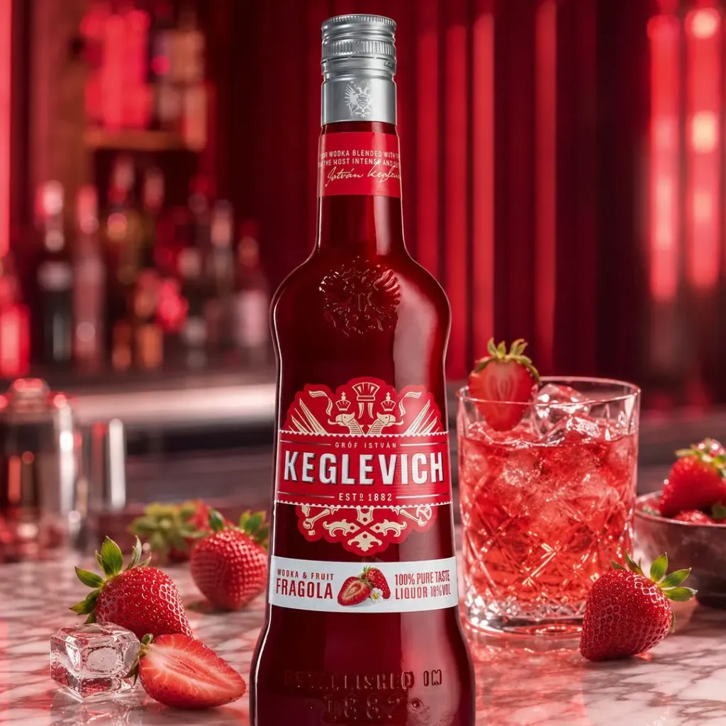 [ALCO. HIG. C&C.] KEGLEVICH VODKA & FRUIT FRAGOLA 18%VOL 70CL
