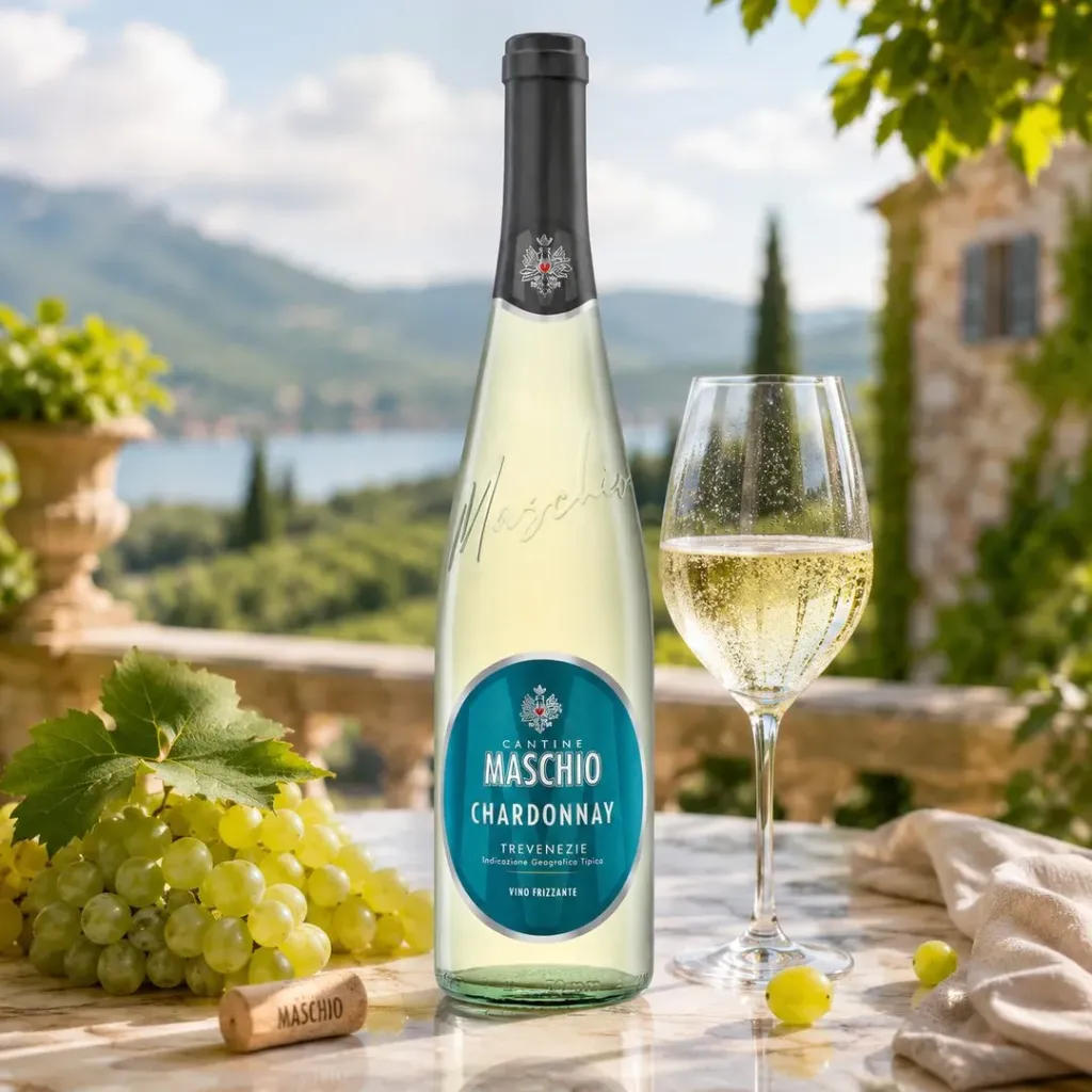 [ALCO. HIG. C&C.] Cantine Maschio Chardonnay Trevenezie Vino Frizzante 10.5Vol 75 Cl