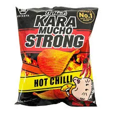 KARAMUCHO POTATO CHIPS HOT CHILLI RIDGE CUT 60G