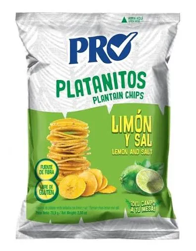 PRO PLATANO CHIPS LIMON 70,9g