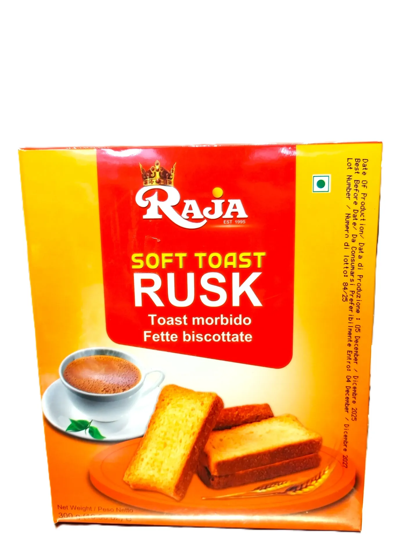 SOFT TOAST RUSK RAJA 300G