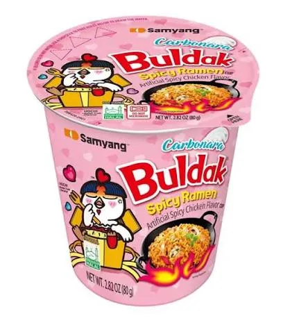 BULDAK CUP NOODLE HOT CHICKEN CARBONARA 80G