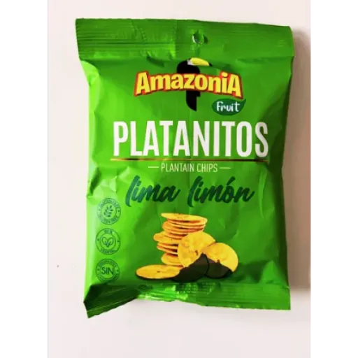 PLATANITOS AMAZONIA CHIPS LIMON 75G