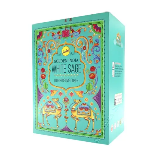 GOLDEN WHITE SAGE PERFUME CONES 10PC