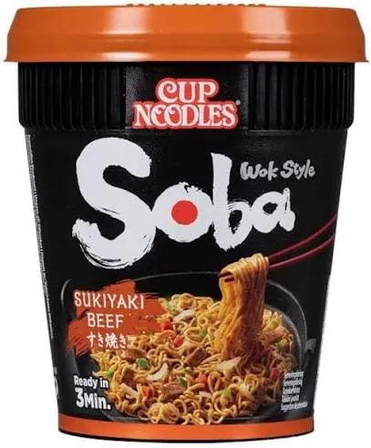 Nissin Soba Cup Noodles Sukiyaki Beef 89g